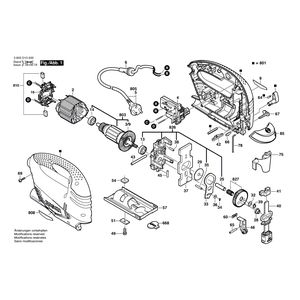 Запчасти для электролобзика Bosch PST 700 PEL 230 V 3603D13500, деталировка 1