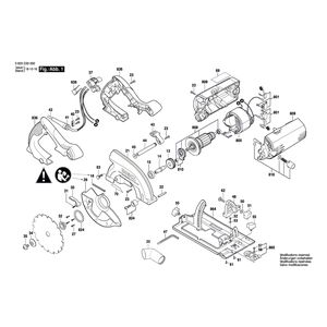 Запчасти для ручной циркуляной пилы Bosch PKS 55 230 V 3603E00000, деталировка 1