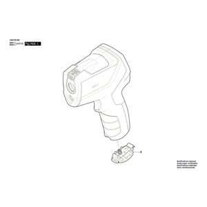 Запчасти для пирометра Bosch PTD 1 3603F83000, деталировка 1