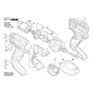 Запчасти для аккумуляторного импульсного гайковерта Bosch PDR 18 V-LI 18 V 3603J80300