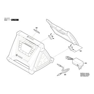 Запчасти для радио Bosch PRA Multipower 3603JA9000, деталировка 1