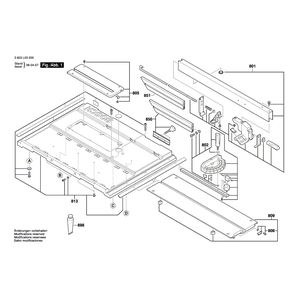 Запчасти для настольной циркулярной пилы Bosch PTS 10 230 V 3603L03200, деталировка 1