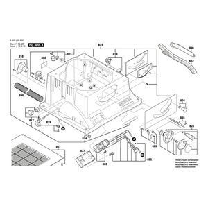 Запчасти для настольной циркулярной пилы Bosch PTS 10 230 V 3603L03200, деталировка 4