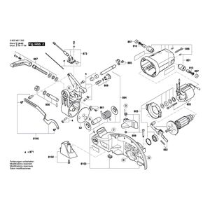 Запчасти для торцевочной пилы Bosch PCM 7 230 V 3603M01200, деталировка 2