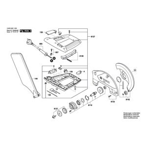 Запчасти для торцевочной пилы Bosch PCM 7 230 V 3603M01200, деталировка 3
