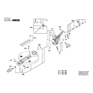 Запчасти для торцевочной пилы Bosch PCM 8 230 V 3603M10000, деталировка 2