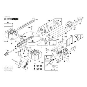 Запчасти для торцевочной пилы Bosch PCM 8 S 230 V 3603M10100, деталировка 2