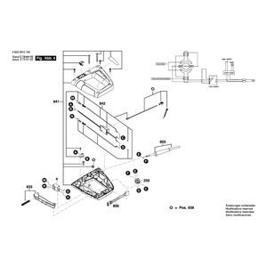 Запчасти для торцевочной пилы Bosch PCM 8 S 230 V 3603M10100, деталировка 4