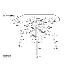 Запчасти для торцевочной пилы Bosch PCM 8 ST 230 V 3603M10101, деталировка 5