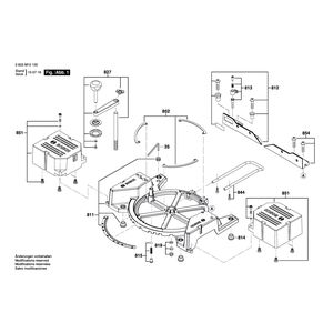 Запчасти для торцевочной пилы Bosch PCM 8 S 230 V 3603M10130, деталировка 1