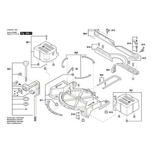 Запчасти для торцевочной пилы Bosch PCM 8 SD 230 V 3603M11000, деталировка 1