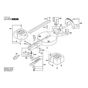 Запчасти для торцевочной пилы Bosch PCM 8 SD 230 V 3603M11000, деталировка 2