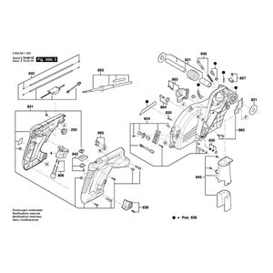 Запчасти для торцевочной пилы Bosch PCM 8 SD 230 V 3603M11000, деталировка 5