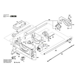 Запчасти для настольной циркулярной пилы Bosch AdvancedTableCut 52 230 V 3603M12000, деталировка 2
