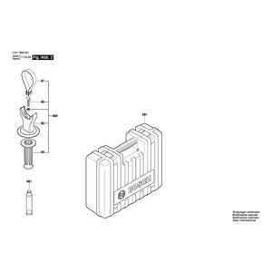 Запчасти для перфоратора Bosch GBH 5-40 D 230 V 3611B69001, деталировка 2