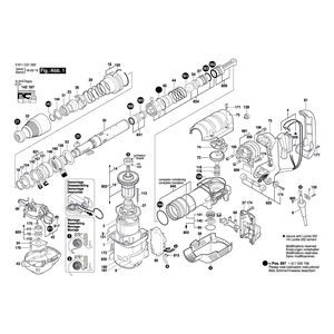 Запчасти для отбойного молотка Bosch GSH 5 CE 230 V 3611C21000, деталировка 1