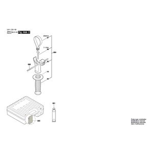 Запчасти для перфоратора Bosch GBH 4-32 DFR 230 V 3611C32100, деталировка 2
