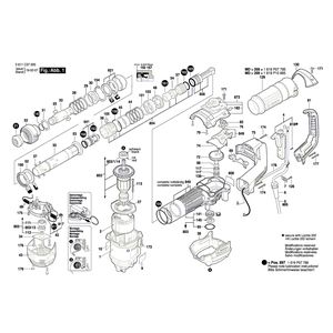 Запчасти для отбойного молотка Bosch GSH 5 230 V 3611C37000, деталировка 1