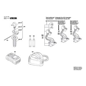 Запчасти для перфоратора Bosch GBH 36 VF-LI 36 V 3611J01R00, деталировка 2