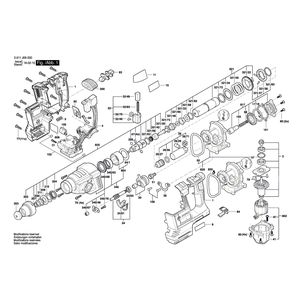 Запчасти для аккумуляторного отбойного молотка Bosch GBH 18V-26 18 V 3611J09000, деталировка 1