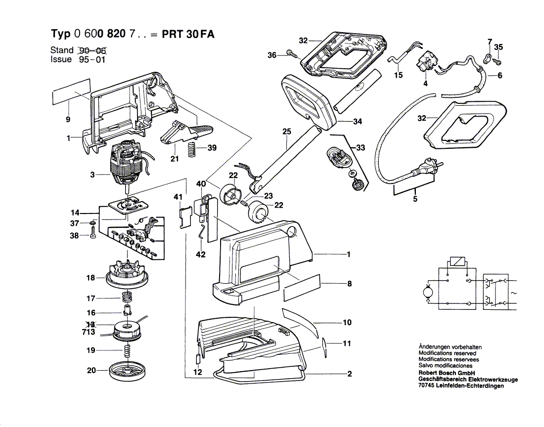 Газонные триммеры PRT 30 FA 230 V 0600820703