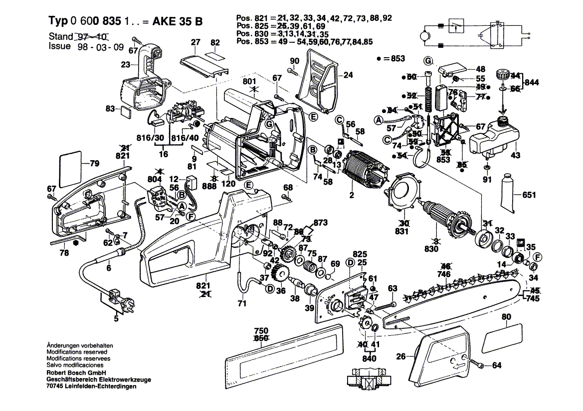 Цепная пила AKE 350 B 230 V 0600835309