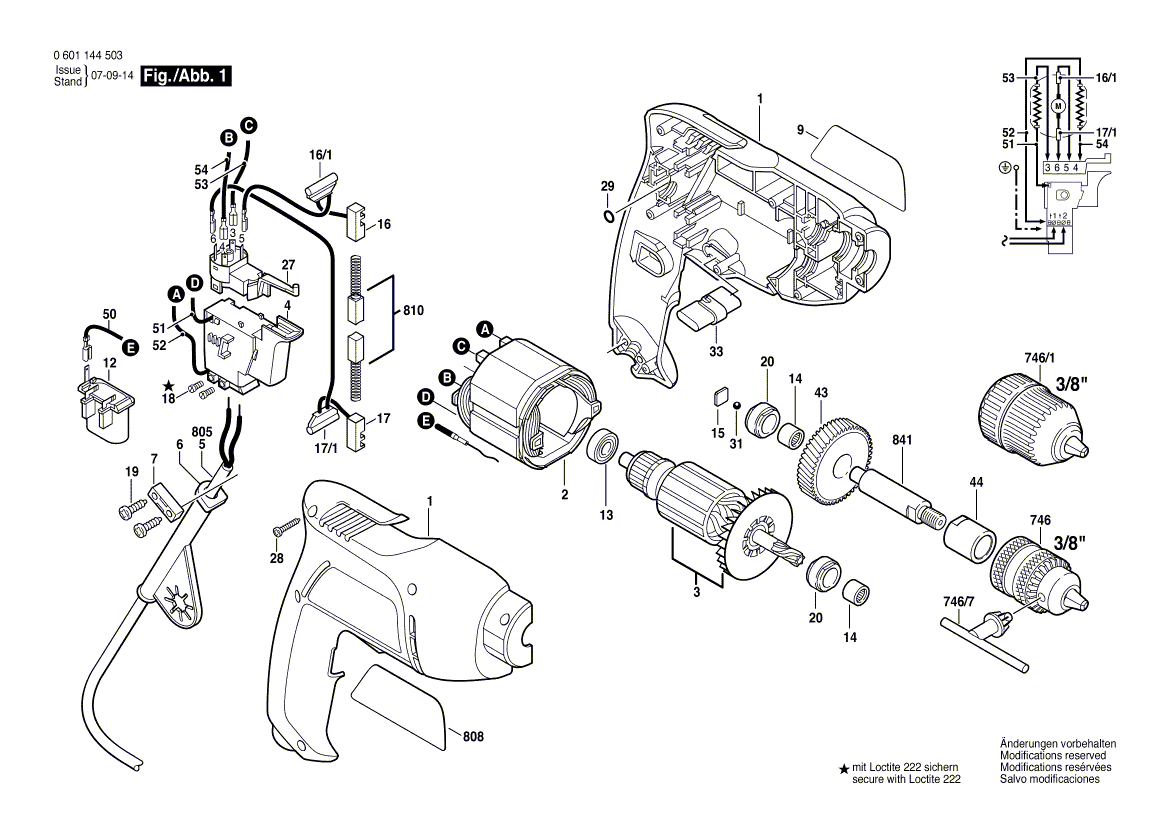 Дрель GBM 450 RE 230 V 0601144503
