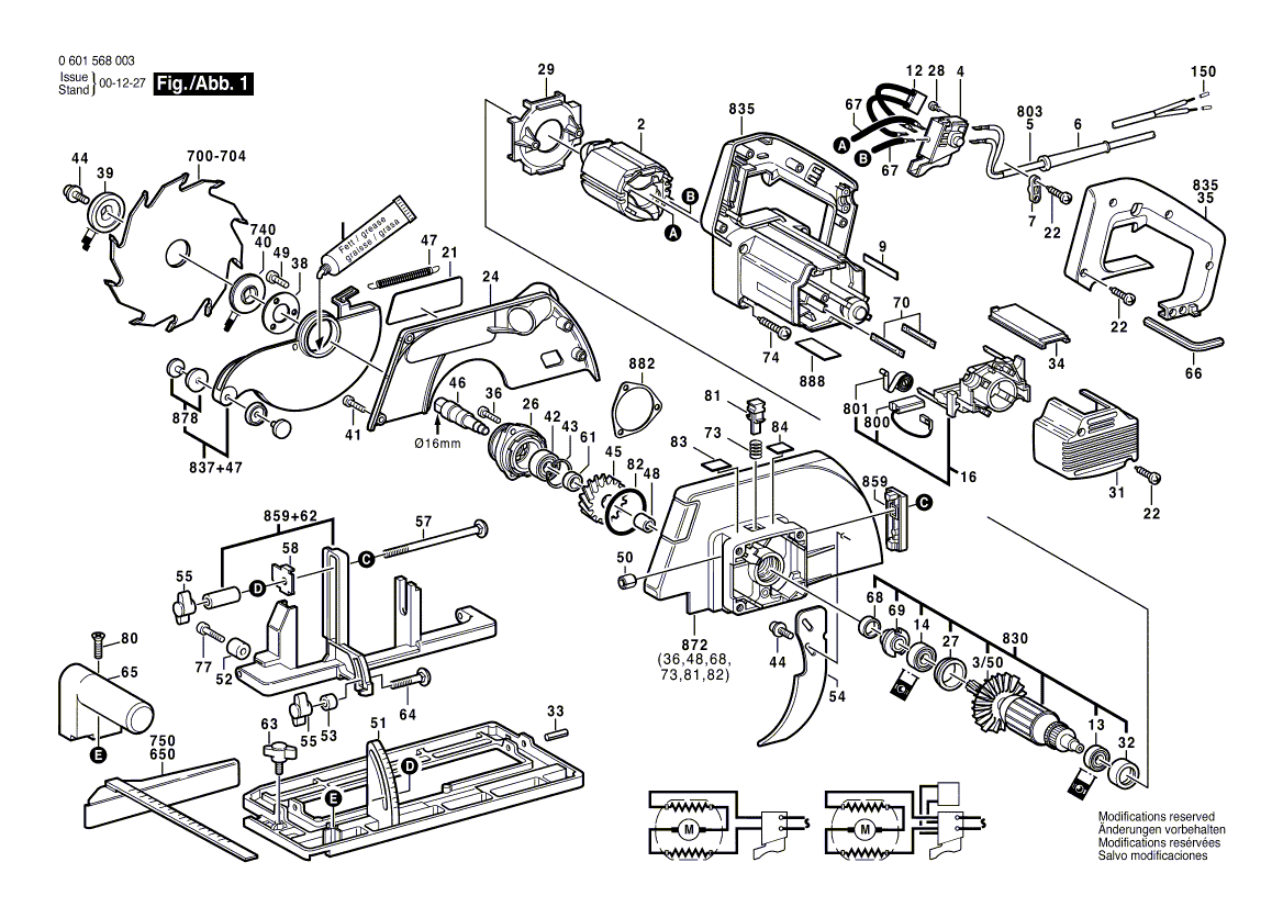 Ручная циркуляная пила GKS 65 230 V 0601568003
