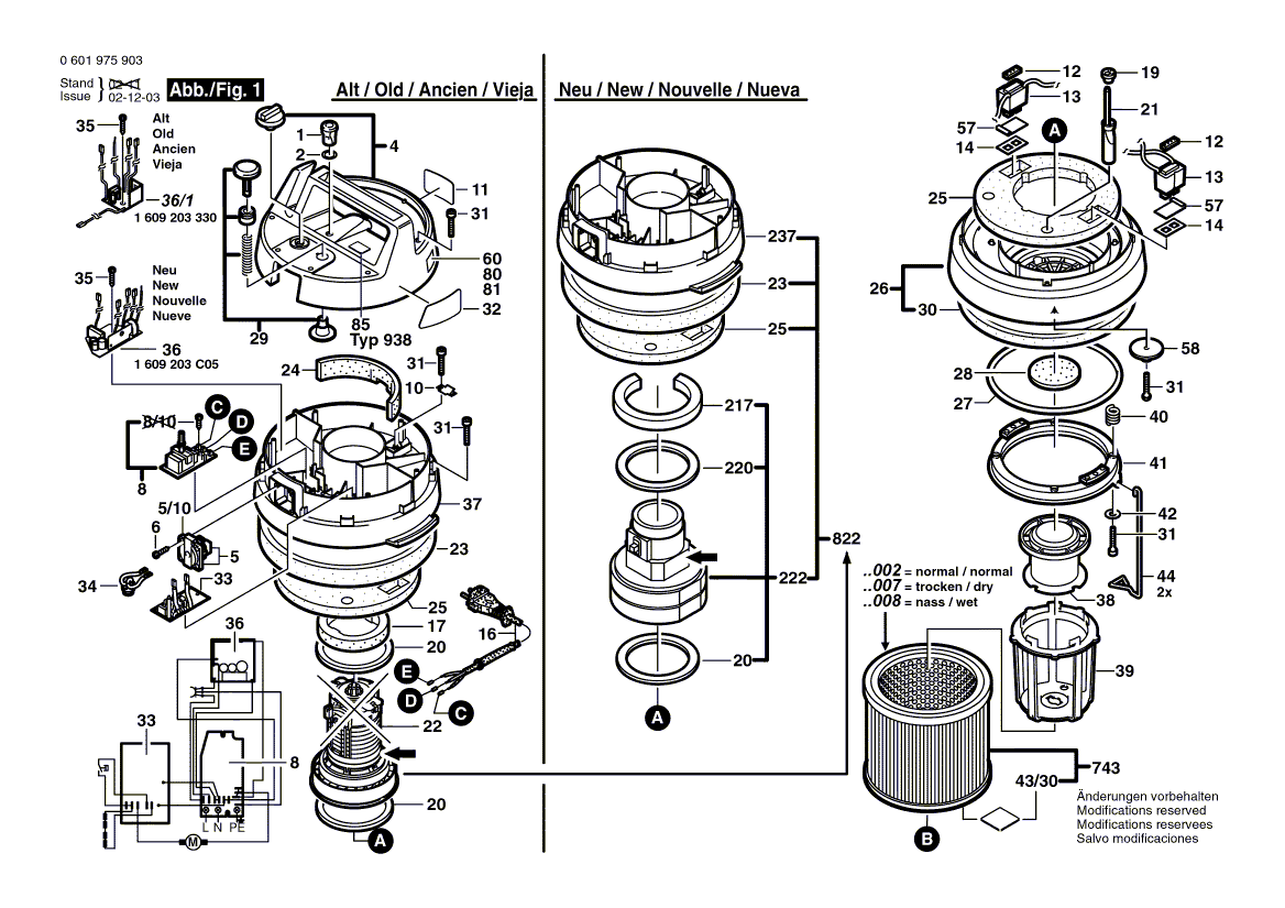 Универсальный пылесос GAS 12-50 RF 230 V 0601975903