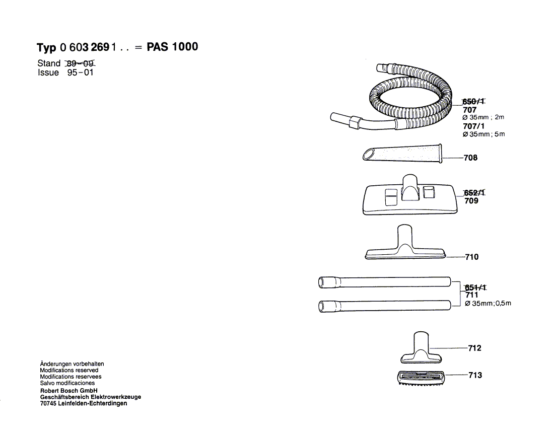 Запчасти для универсального пылесоса Bosch PAS 1000 220 V 0603269103, деталировка 3 - цена в Москве, купить оригинальные запчасти Бош в интернет-магазине «Премиум инструмент»