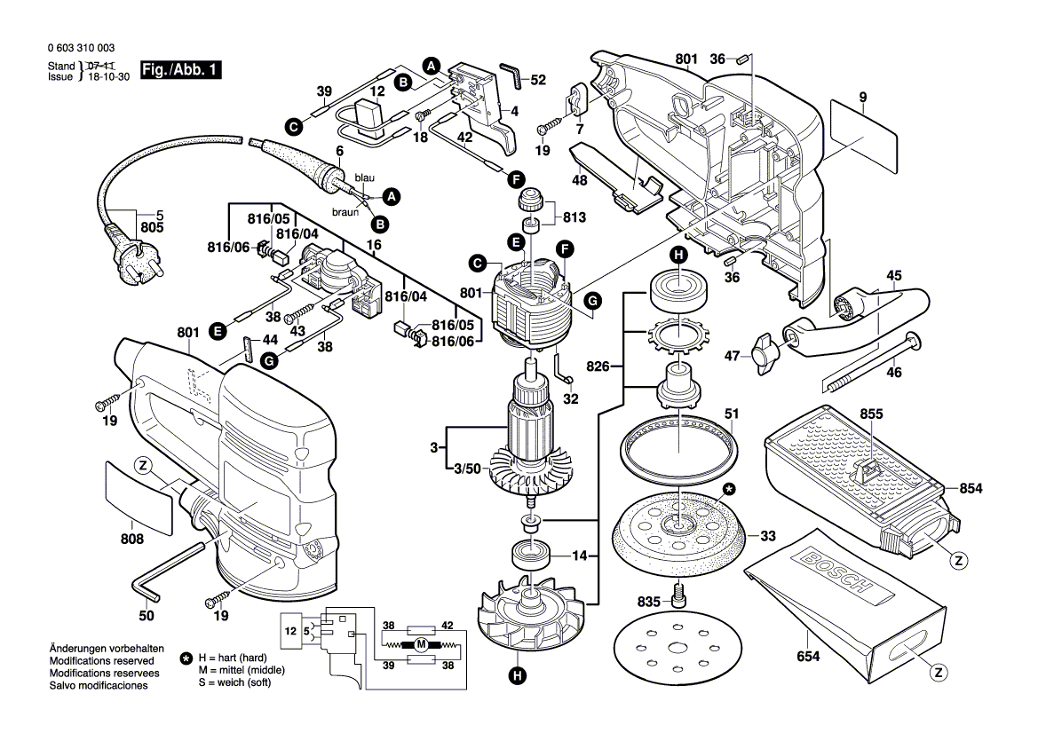 Эксцентриковая шлифмашина PEX 12 A 230 V 0603310003