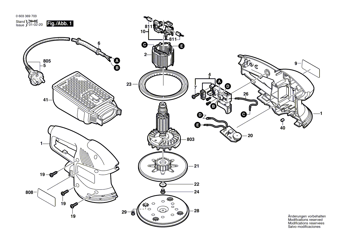 Эксцентриковая шлифмашина PEX 270 AE 230 V 0603369703