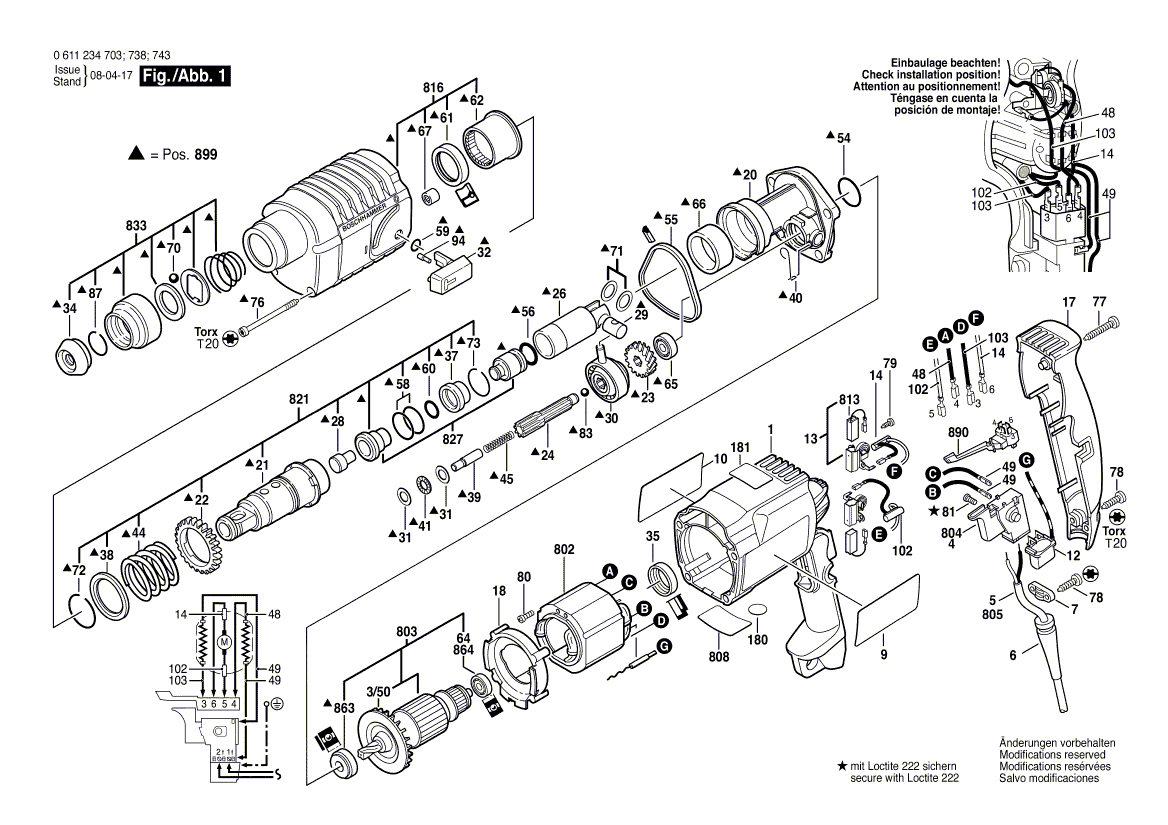 Перфоратор GBH 2-20 SRE 230 V 0611234703