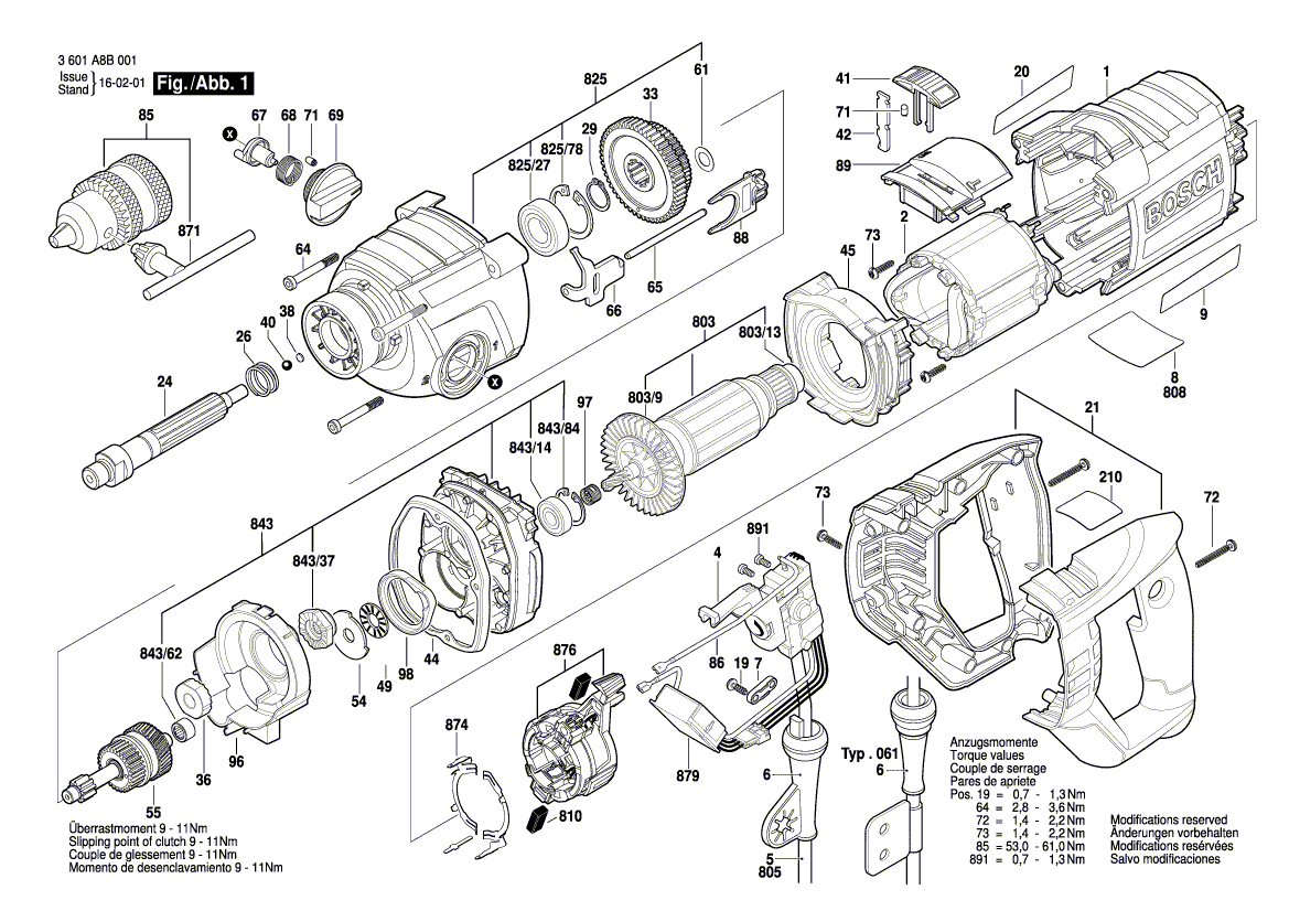 Ударная дрель GSB 162-2 RE 230 V 3601A8B001
