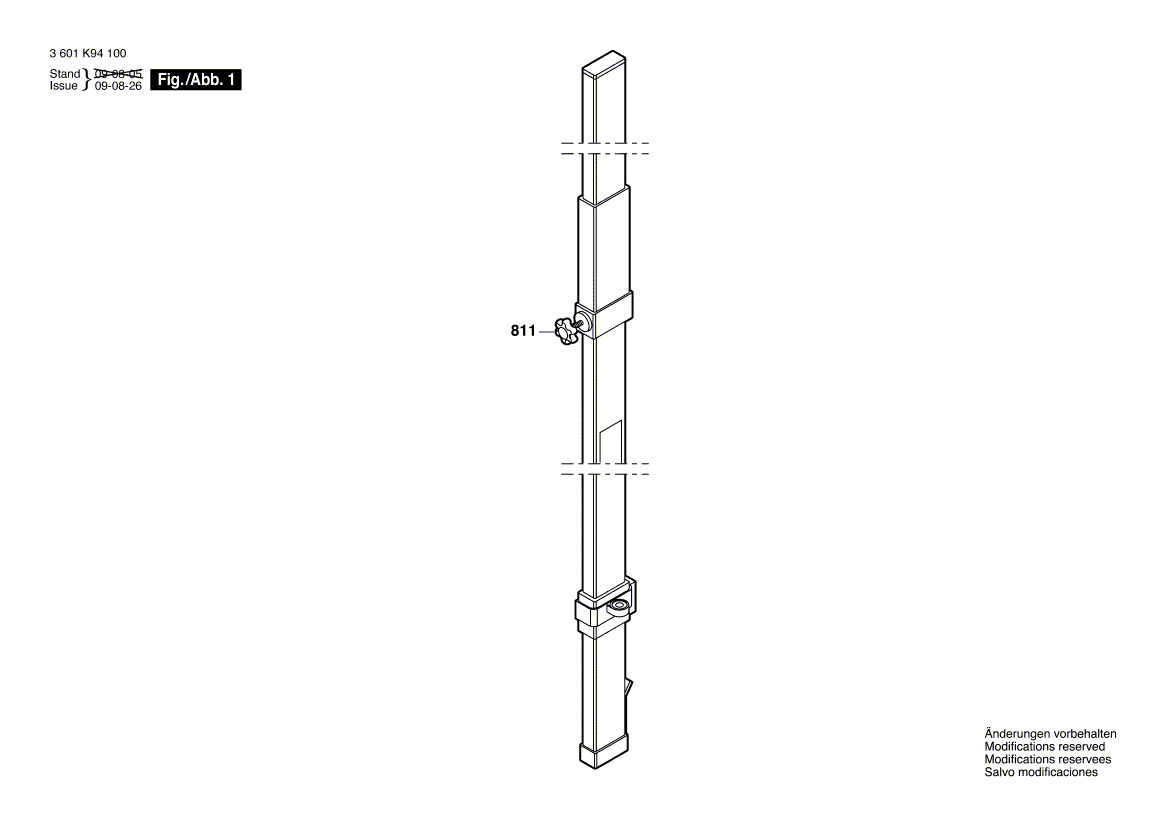 Запчасти для измерительной рейки Bosch GR 240 Prof 3601K94100, деталировка 1 - цена в Москве, купить оригинальные запчасти Бош в интернет-магазине «Премиум инструмент»
