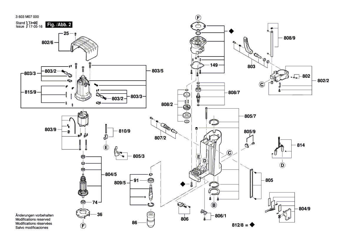 Запчасти для настольного сверлильного станка Bosch PBD 40 230 V 3603M07000, деталировка 2 - цена в Москве, купить оригинальные запчасти Бош в интернет-магазине «Премиум инструмент»