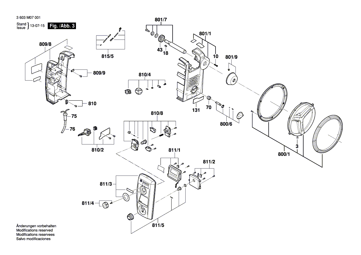 Запчасти для настольного сверлильного станка Bosch PBD 40 230 V 3603M07001, деталировка 3 - цена в Москве, купить оригинальные запчасти Бош в интернет-магазине «Премиум инструмент»