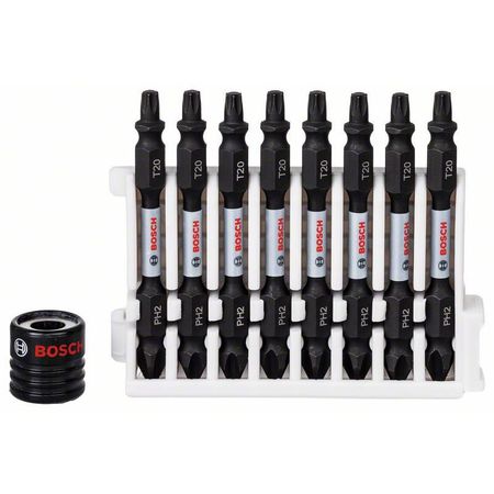 Кассета двусторонних ударных бит Impact Control 65 мм PH2/T20 8 шт + магнитная муфта
