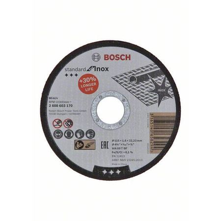 Отрезной круг Standard for INOX 115 х 1.6 мм, прямой Отрезной круг Standard for INOX 115 х 1.6 мм, прямой