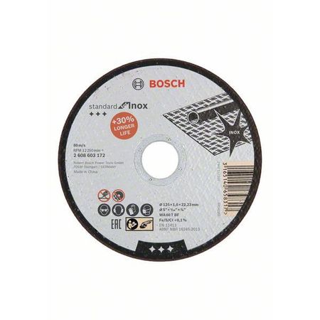 Отрезной круг Standard for INOX 125 х 1.6 мм, прямой Отрезной круг Standard for INOX 125 х 1.6 мм, прямой