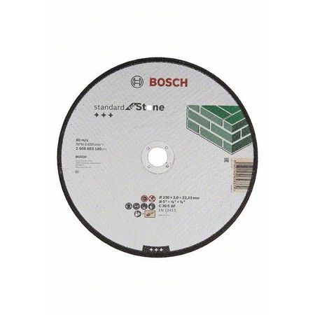 Отрезной круг Standard по камню 230 х 3 мм, прямой