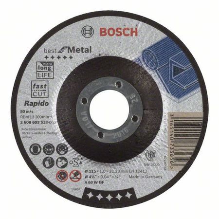Отрезной круг Best по металлу 115x1,0 мм, вогнутый Отрезной круг Best по металлу 115x1,0 мм, вогнутый