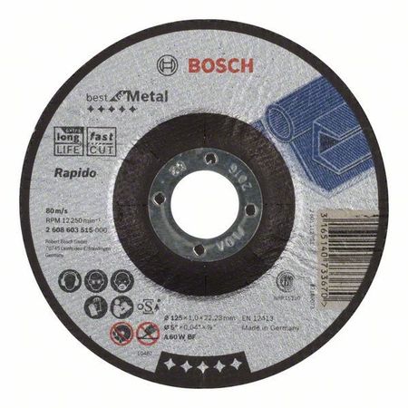 Отрезной круг Best по металлу125x1,0 мм, вогнутый Отрезной круг Best по металлу125x1,0 мм, вогнутый