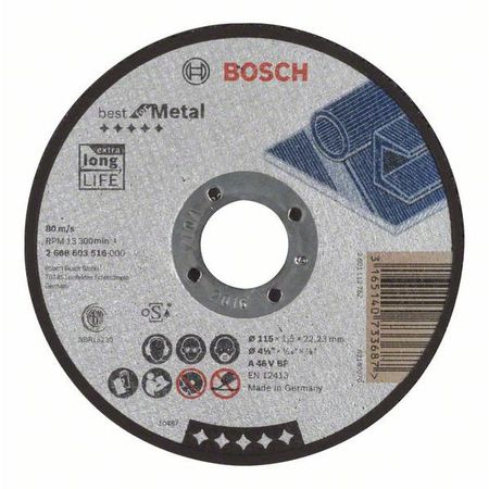 Отрезной круг Best по металлу 115x1,5 мм, прямой Отрезной круг Best по металлу 115x1,5 мм, прямой