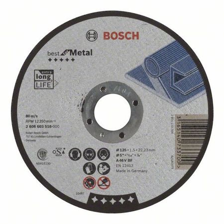 Отрезной круг Best по металлу 125x1,5 мм, прямой Отрезной круг Best по металлу 125x1,5 мм, прямой