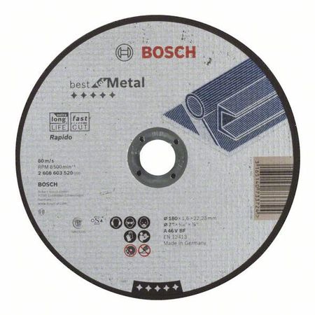 Отрезной круг Best по металлу 180x1, 6 мм, прямой Отрезной круг Best по металлу 180x1, 6 мм, прямой