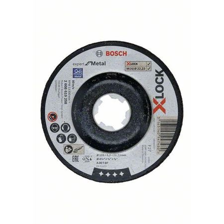 X-LOCK Обдирочный диск Expert for Metal 115x6x22.23 вогнутый