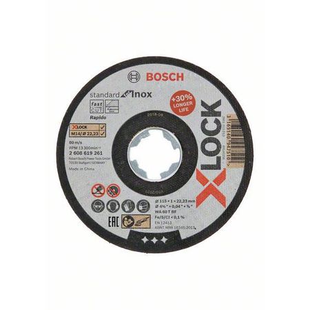 X-LOCK Отрезной диск Standard for Inox 115x1x22.23 мм прямой