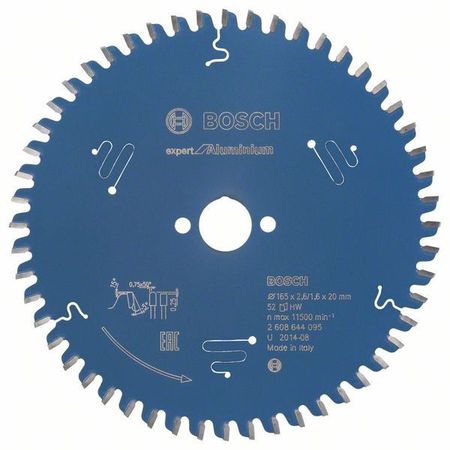Пильный диск Expert for Aluminium 165x20x2.6/1.6x52T Пильный диск Expert for Aluminium 165x20x2.6/1.6x52T