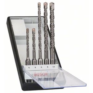 Набор Robustline SDS plus-5, 5шт. 5/6 x 115 мм; 6/8/10 x 165 мм